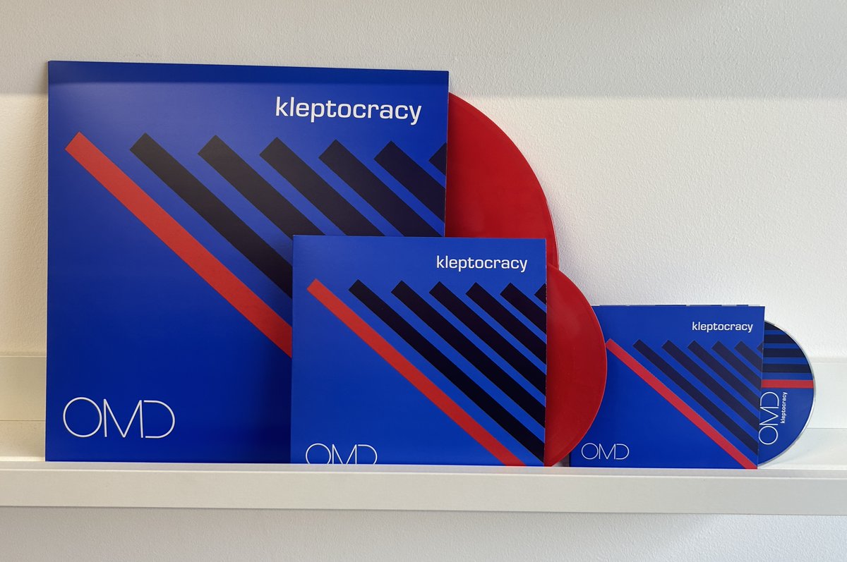 Kleptocracy, the second full single from Orchestral Manoeuvres in the Dark's latest album Bauhaus Staircase will be released on 12', 7' and CD-Maxi this Friday. We've been able to make a few more copies of the 12' available, don't miss out omd.uk.com/collections/kl…