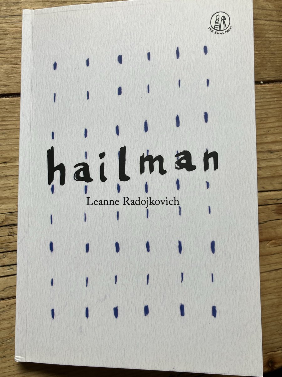 ⁦@TheEmmaPress⁩ taking me down corridors I’ve never been down before in hailman by Leanne Radojkovich.          #womenwriters                           #small press big dreams