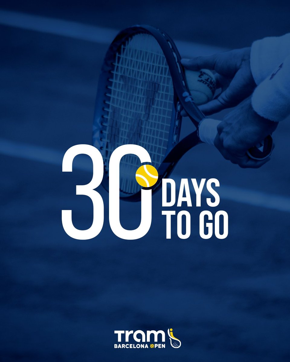 ¡Empieza la cuenta atrás! ⏰⏳

En 3️⃣0️⃣ días se disputará la 7ª edición del TRAM Barcelona Open en el Real Club de Polo 🎾🏆

🎟️ Entradas - enlace en la bio

@FundacionCruyff
@TRAM_Barcelona
@RCPoloBarcelona

#TRAMBarcelonaOpen
#TBOpen
#mouellimit
#ITF1
#CruyffLegacy