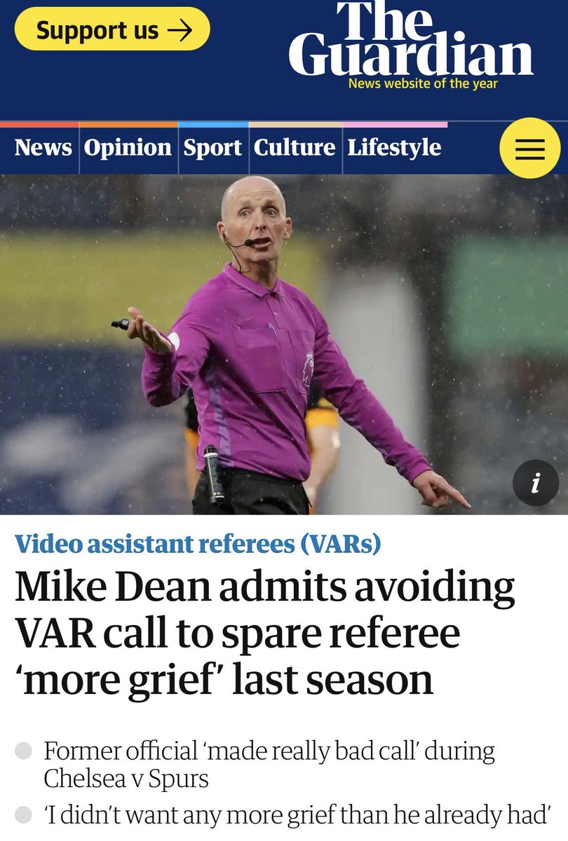 Mike Dean ladies and gentlemen. Think we’ll pass on your judgment pal.