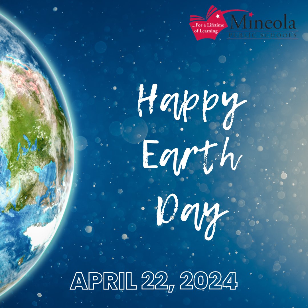 Happy Earth Day ‼️🌎 

#MineolaProud #mineolaschooldistrict #mineolaunionfreeschooldistrict #hamptonstreet #meadowdrive #jacksonave #mineolams #mineolahs #mineolamustangs #synergy #synergyhs