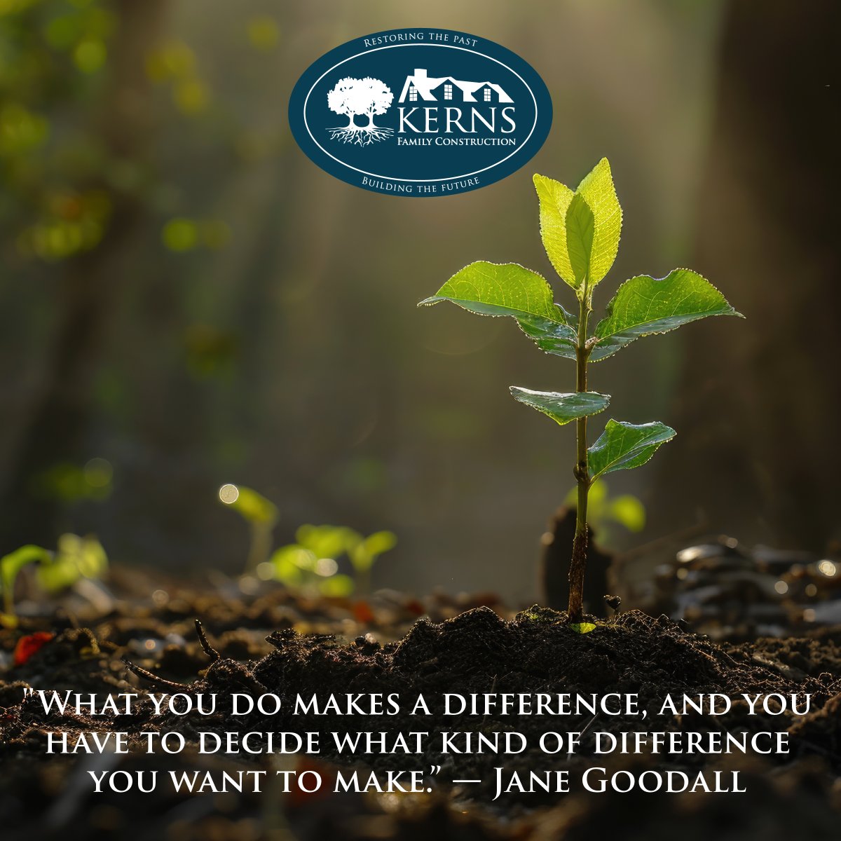 'What you do makes a difference, and you have to decide what kind of difference you want to make.” — Jane Goodall 😀🌳🌱🌷🌍🌦❤️ Happy Earth Day!

#historicpreservation #restoration #kernsfamilyconstruction #thisplacematters #zephyrhills #pascocountyfl #jellyfishlighting