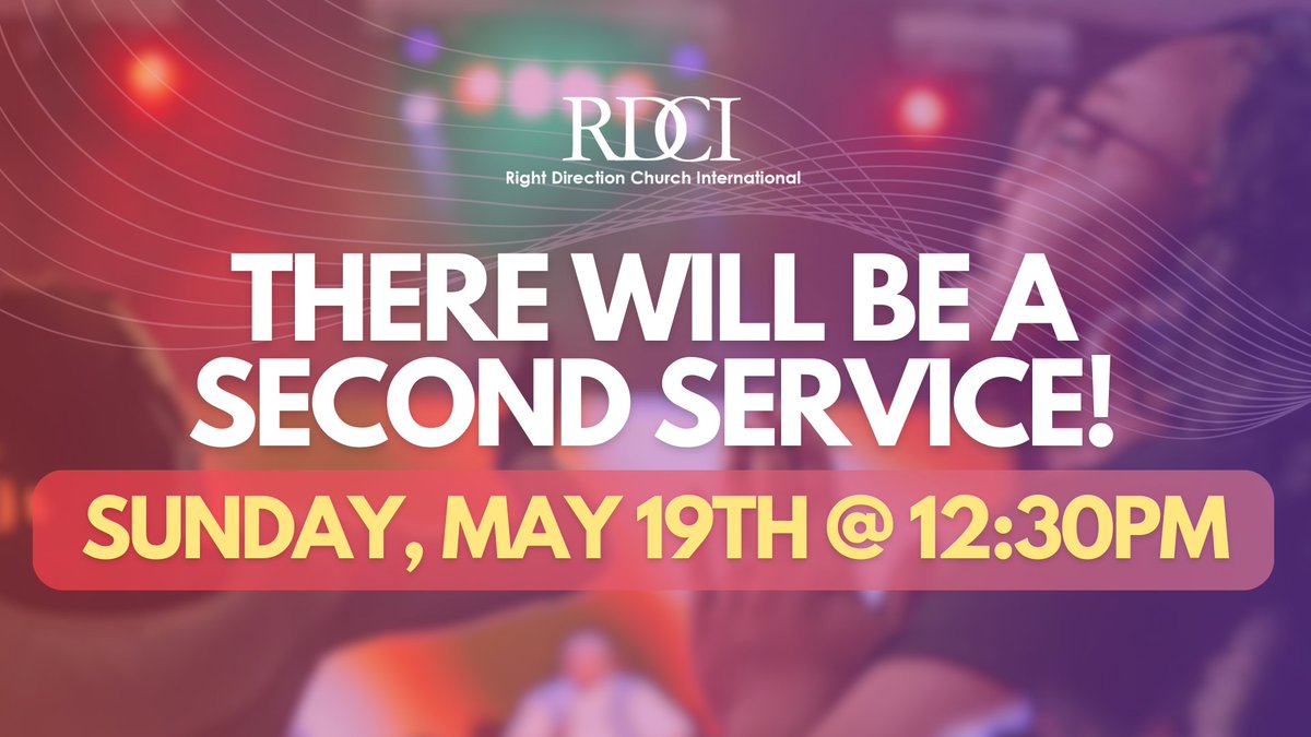 🚨🚨Spread the word!🚨🚨 We're giving you another opportunity to worship with Right Direction! Starting on Sunday, May 19th, we'll begin offering a 12:30pm service in the Worship Center, 3506 Broad River Road!