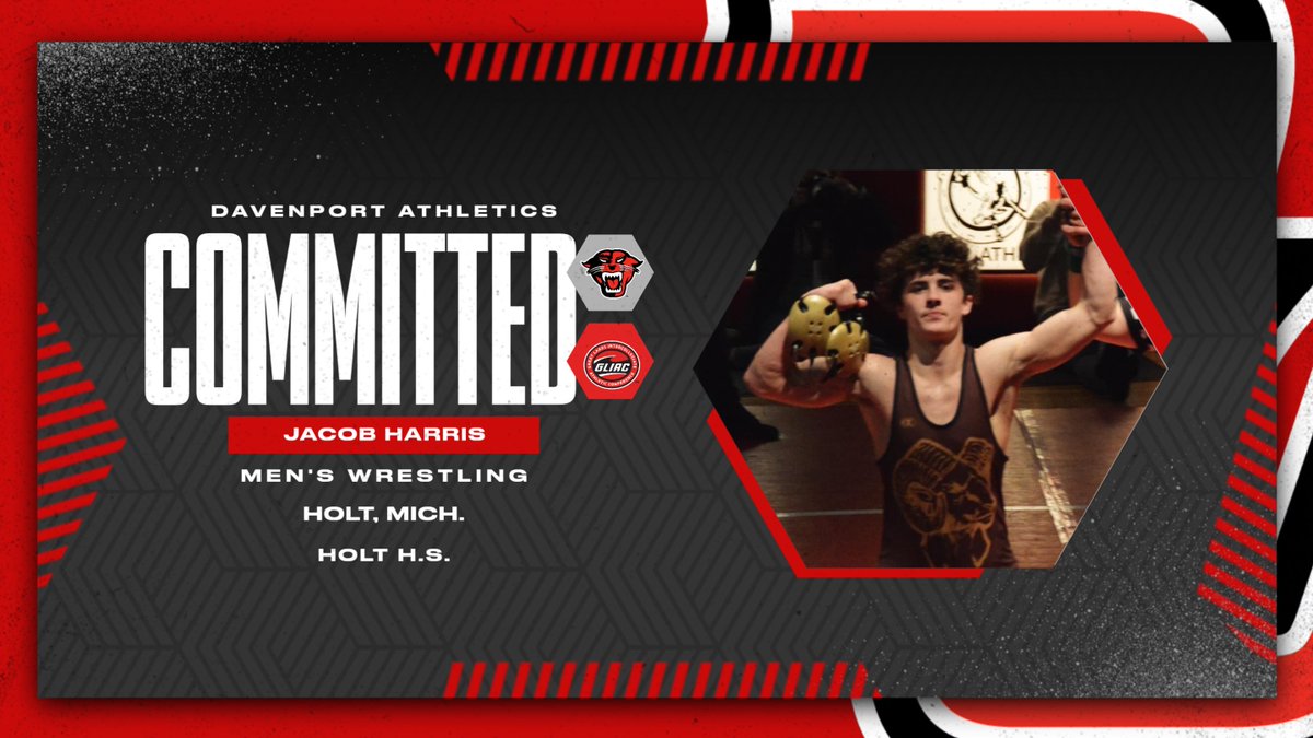 Wrestling Signing Congratulations to Jacob Harris on his commitment to join the men's wrestling team at Davenport University! Harris comes to Grand Rapids from Holt High School in Holt, Michigan! #DUWork