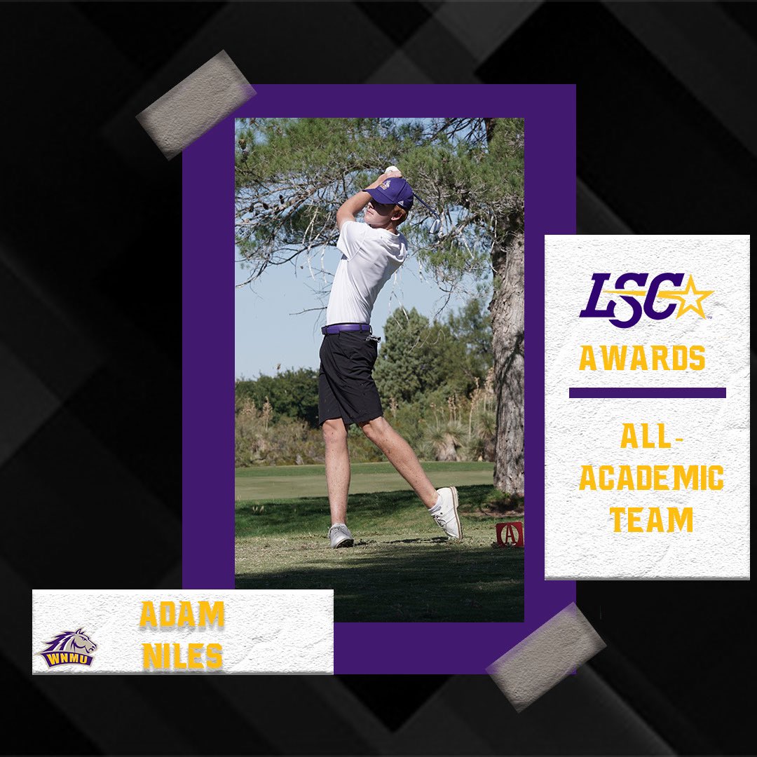 Congrats To Adam Niles On Being Named To The LSC All-Academic Team📚

#RareBreed #WNMU