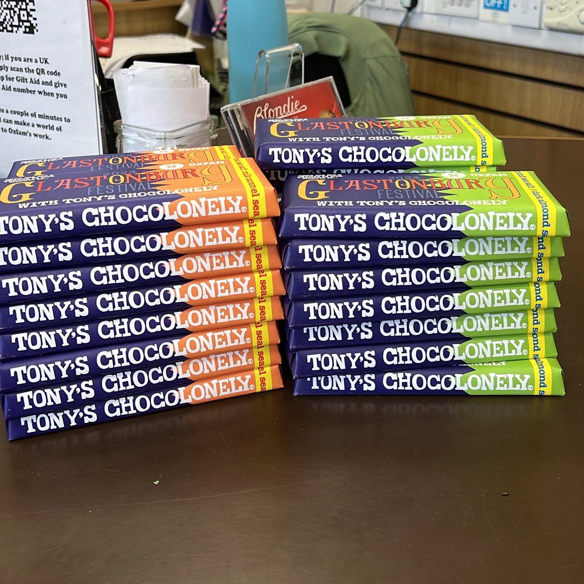 We had a last few Tony’s Glastonbury bars through today, they won’t hang around for long! #Glastonbury #tonys  #glastonburytickets