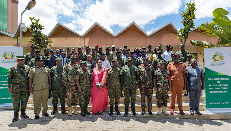 Today, Armed Forces delegates from East African Community (EAC) member states convene in Rwanda for a three-day Final Planning Conference in preparation for the 13th East African Community Armed Forces Field Training Exercise (FTX) USHIRIKIANO IMARA 2024. bit.ly/3Urj3Wt