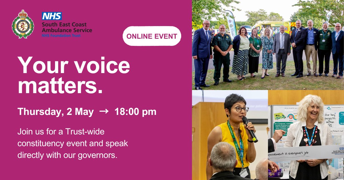 Are you passionate about driving change in your local community? 📢Why not let your voice be heard at our Trust-wide constituency event on Thursday, 2 May at 6pm. To register, click here: forms.office.com/pages/response… We’re looking forward to seeing as many of you there as possible!