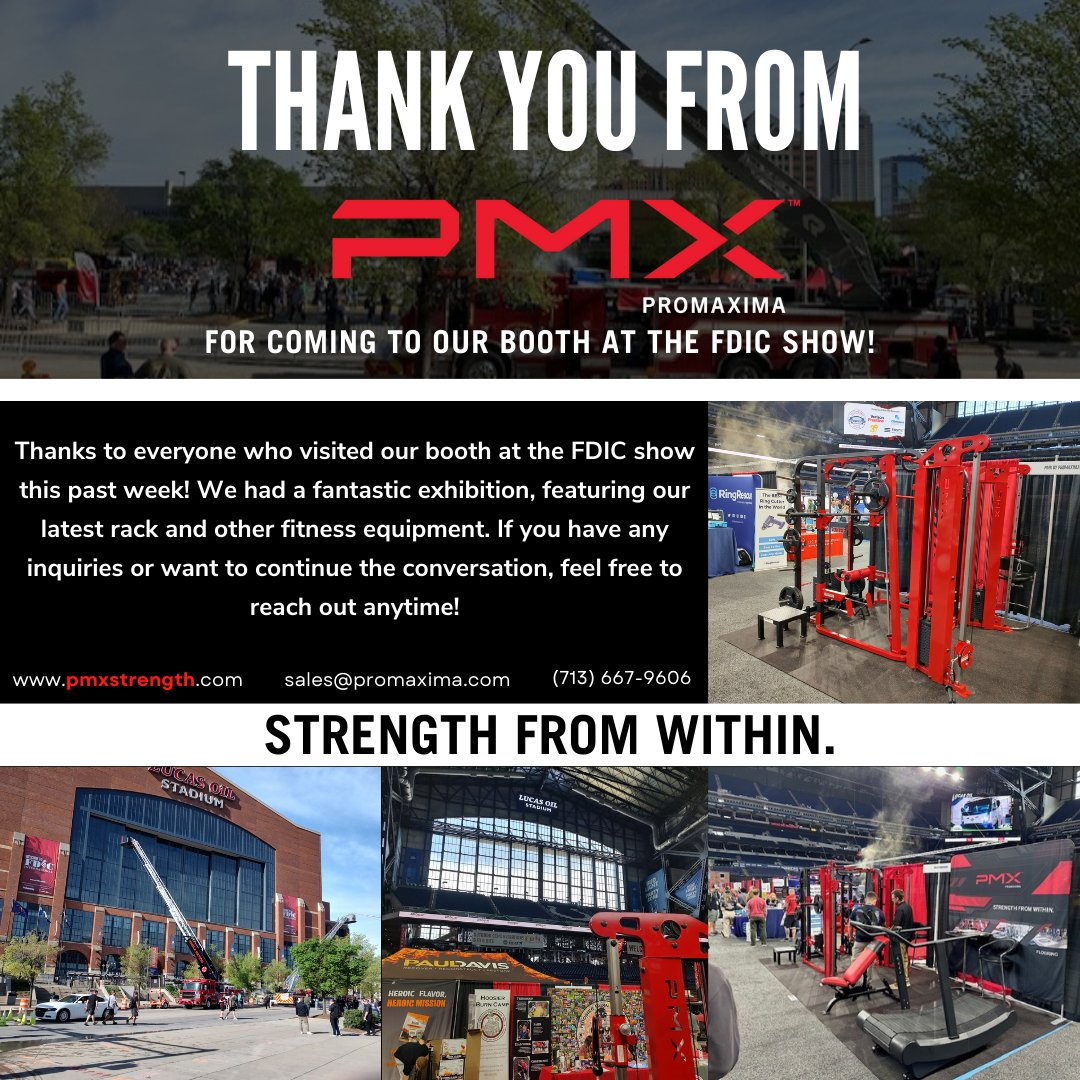 Thank you to everyone who came out to our booth at the FDIC Show!!! If you have any questions or want to continue the conversation, feel free to reach out to us!! pmxstrength.com #pmxstrength #pmxfitness #strengthfromwithin #buildingchamps #showtime #showcase #thankyou