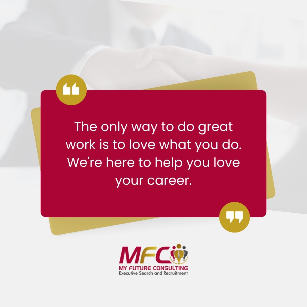 The only way to do great work is to love what you do. We're here to help you love your career.
.
.
#CareerChange #SuccessAhead #careercoach #careeradvice #careercoaching #myfutureinc #careeropportunities #executivecoaching #careeradvancement #MyFutureConsulting