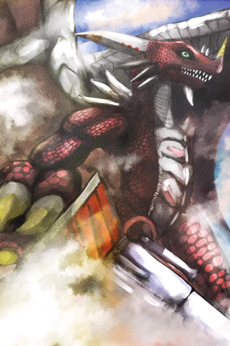 #ドラゴンの日過去絵を…帰ってからでかけたら描きてぇ 