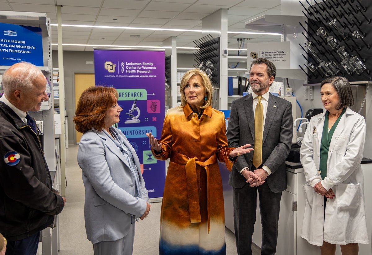 #CUAnschutz is honored to have welcomed @FLOTUS to our campus to discuss the importance of advancing women’s health research that recognizes and addresses women’s unique health needs. ⬇️