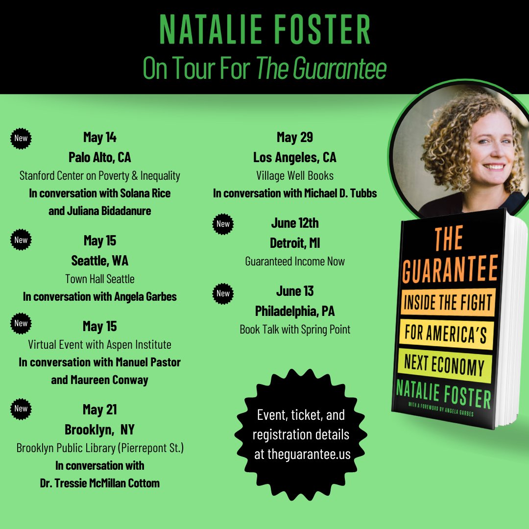 The Guarantee hits stores tomorrow and ESP President and co-founder @nataliefoster is traveling the country this spring to share the vision of a Guarantee Economy alongside an incredible lineup of change makers. Event and ticket info at TheGuarantee.us