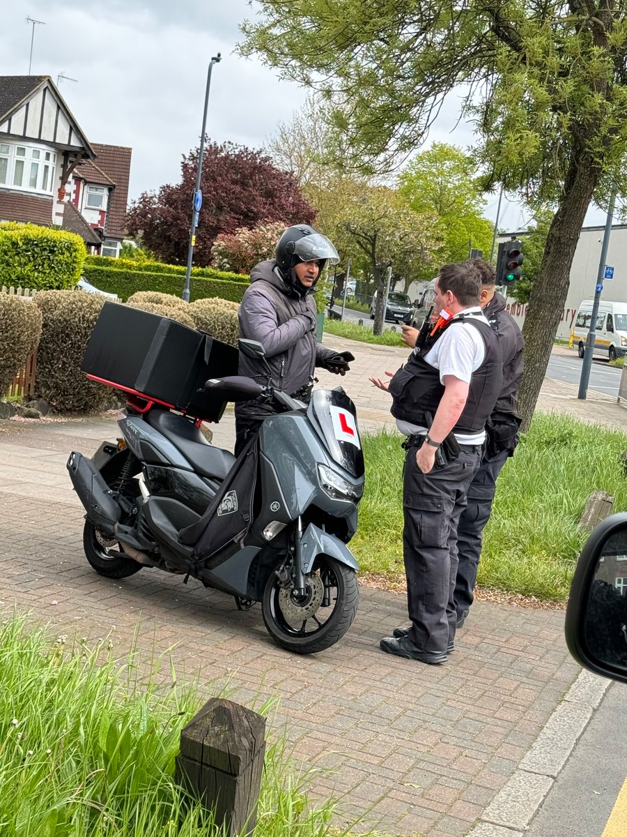 Preston SNT officers dealing with moped riders as they illegally cross the pavement from St Augustine Ave into East Lane. This issue was also flagged up at the last ward panel meeting. We will continue to monitor this location and stamp out these dangerous short cuts.