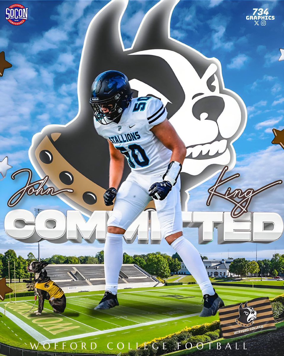 First off I want to thank my Mom and Dad who without them none of this would've been possible. With that being said I'm honored and blessed to announce my commitment to play college football at Wofford College. #agtg @Coachsax72 @Wofford_FB