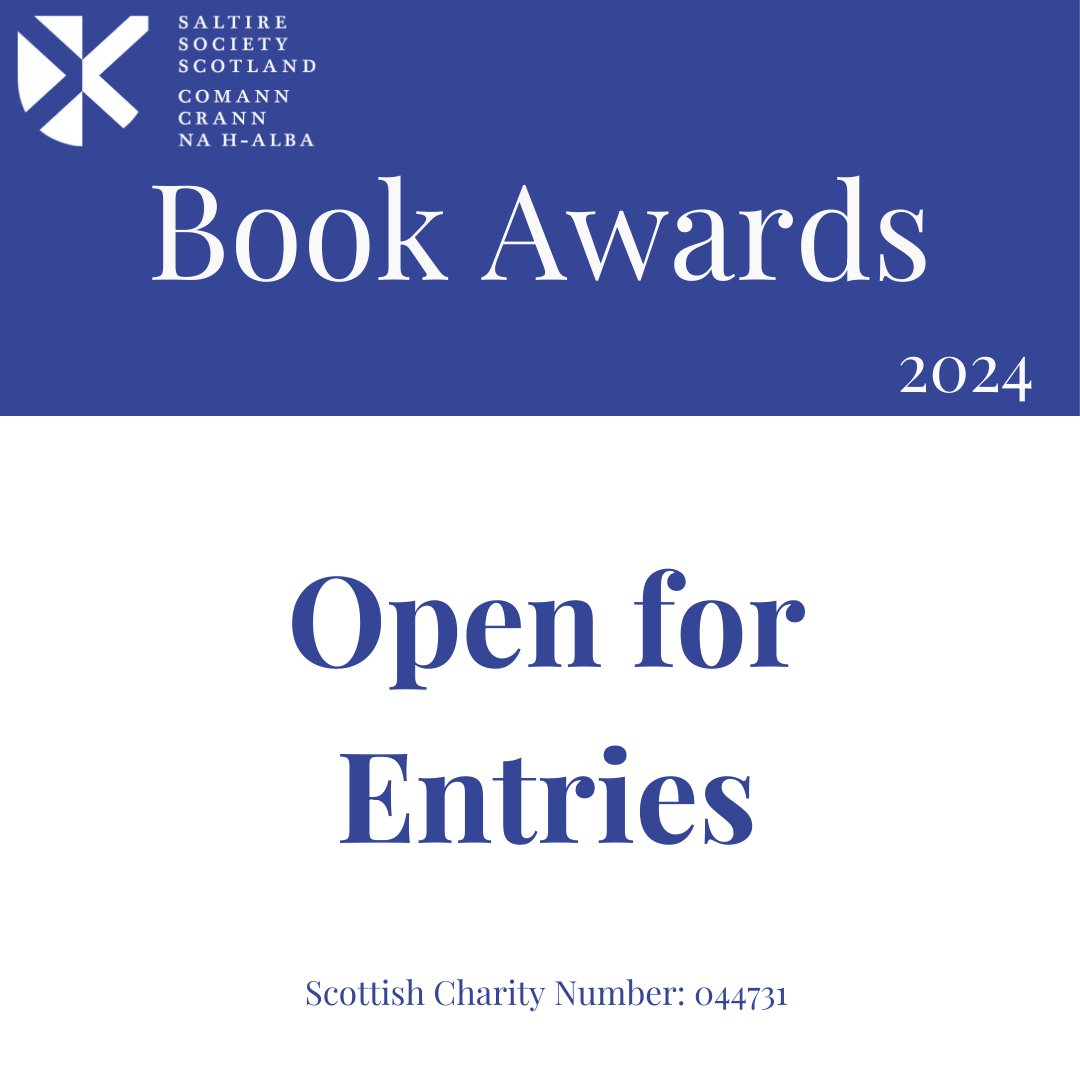 📣 ANNOUNCEMENT: The Saltire Society 2024 Book Awards have officially LAUNCHED! We're kicking off this year's Book Awards by opening up the entries for the Literary Awards 📚 Find out more about the Book Awards and enter NOW: buff.ly/4b0FpU6 #SNBA24