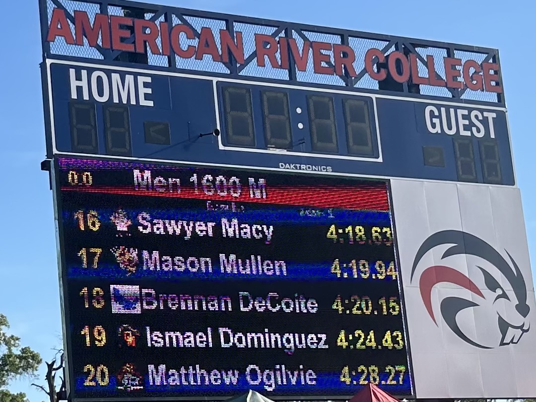 Carson High's Sawyer Macy ran at American River College for the Sacramento Meet of Champions Saturday. He ran a 4:18.63 1600 and broke the school record, becoming the fastest boy to run the 1600 in Carson High School History. Well done! #newrecord #historybooks #fast #track