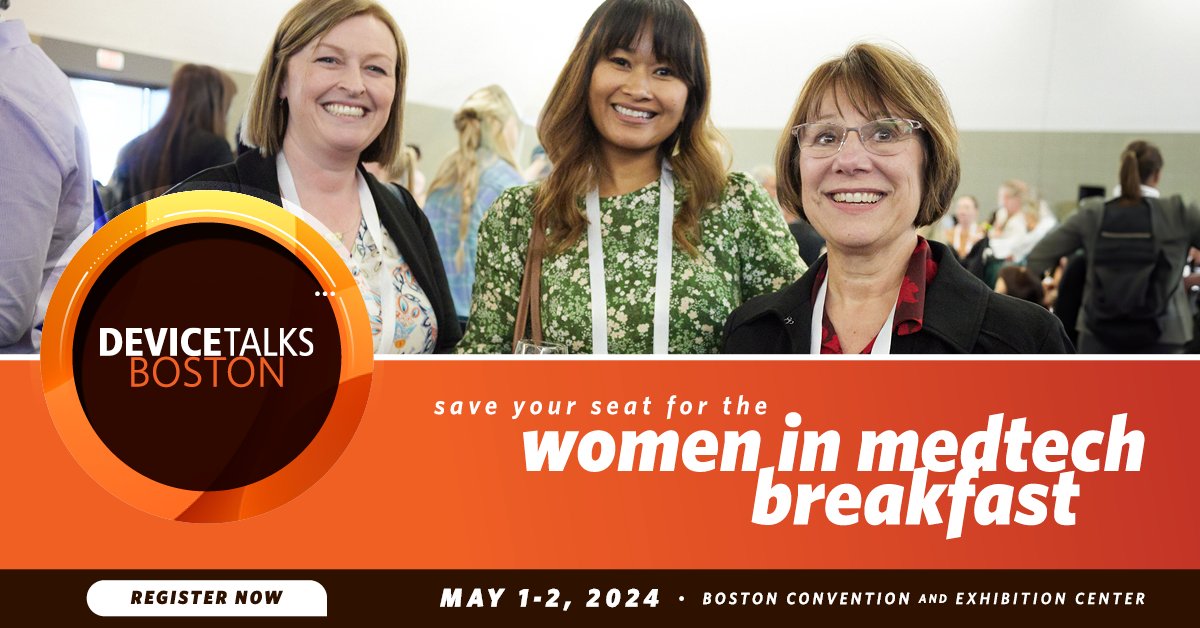 Let's build a stronger community of #FemaleLeaders in the industry!

When: May 2, 8:00 AM
Where: Boston Convention & Exhibition Center

REGISTER HERE: boston.devicetalks.com (Limited tickets!) Ticket required.

#medtech  #MedicalIndustry #MedtechIndustry #WomenInMedtech
