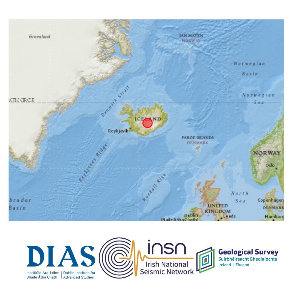 M5.3 #earthquake in Iceland from 2024/04/21, recorded by stations of the Irish National Seismic Network (INSN). More info at: insn.ie/2024-04-21-m5-… @DIAS_Dublin @GeolSurvIE @quakeshake_ #DIASdiscovers