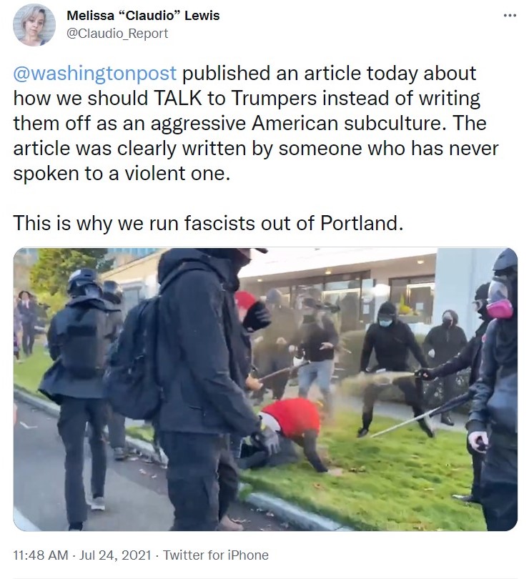 Portland Antifa member Melissa Alexandra Lewis has a long history of extremism. She was part of the Antifa direct action in January 2021 where the militants marched to the @ORDems headquarters and attacked it again. (Oregon Democrats later released a message blaming the right and…