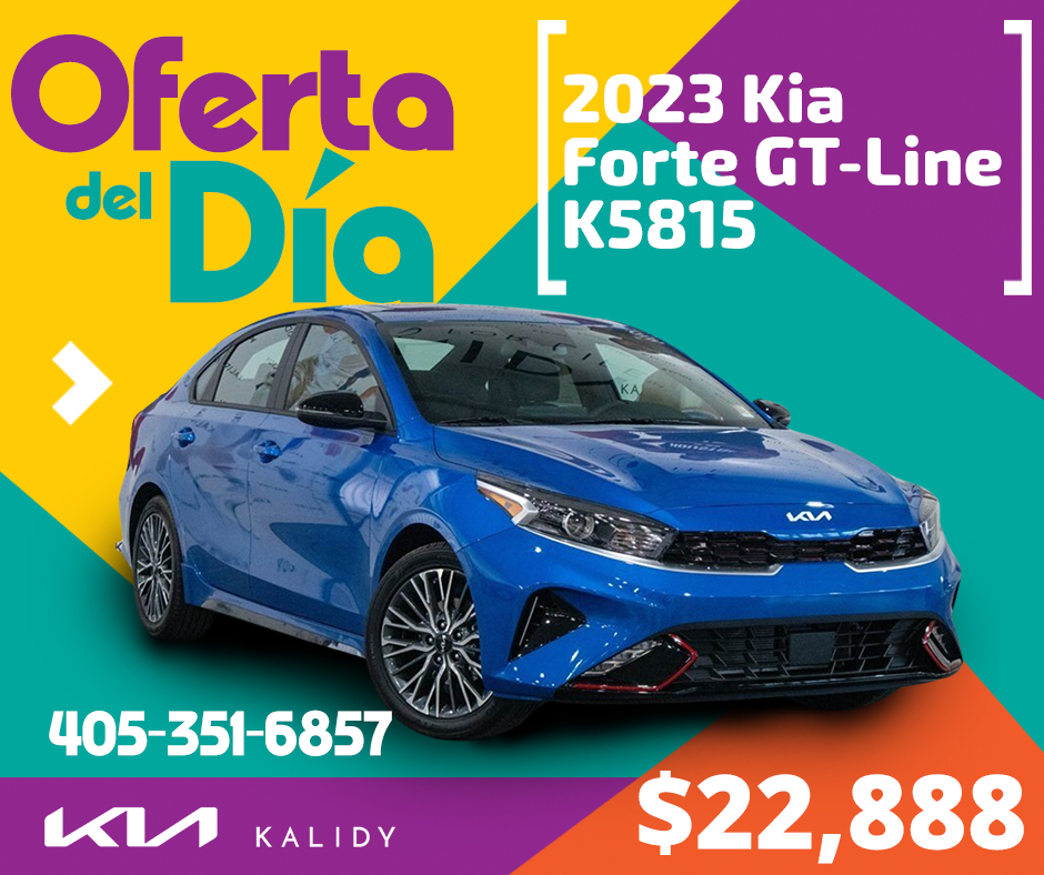 KalidyKia's tweet photo. Deal of the day Monday: 2023 Kia Forte GT-Line! Don't miss your chance to experience the thrill of cruising through the city streets or hitting the open highway, this car is ready to take your driving experience to the next level.

#dealoftheday #KalidyKia #kiaforte #kiaoklahoma https://t.co/FH6I8hDpcj