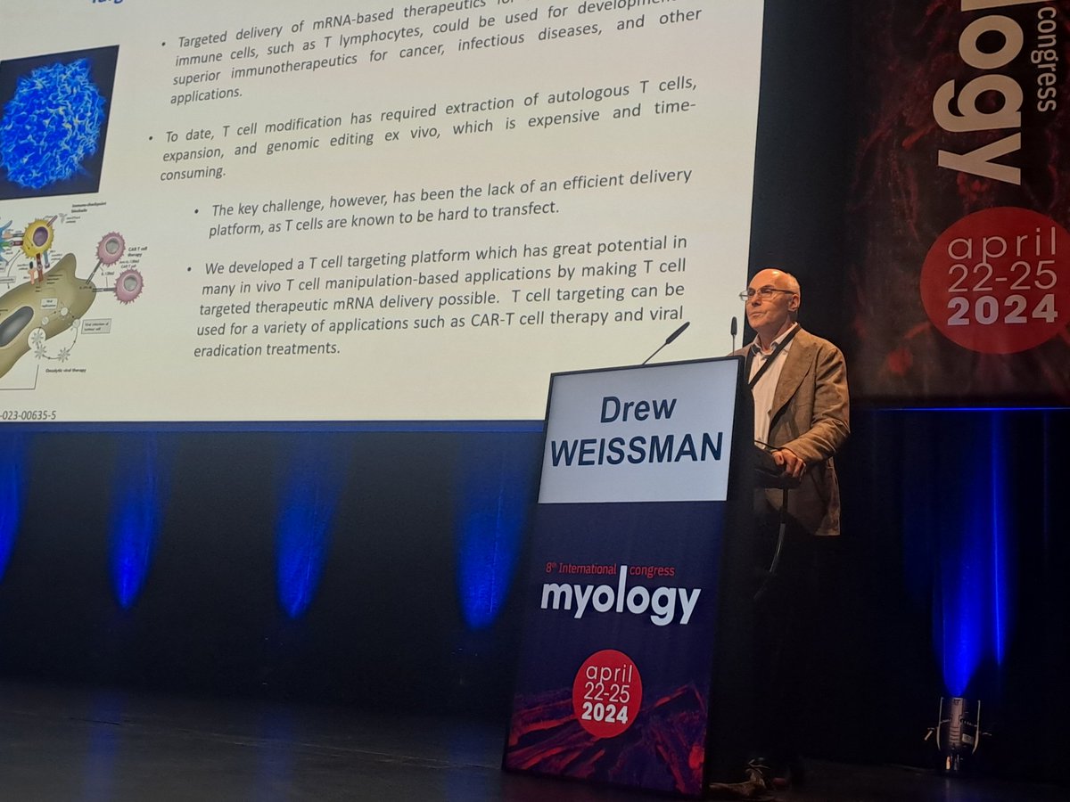 Conférence d'ouverture #myology2024 par Drew Weissman, Prix Nobel de  médecine.