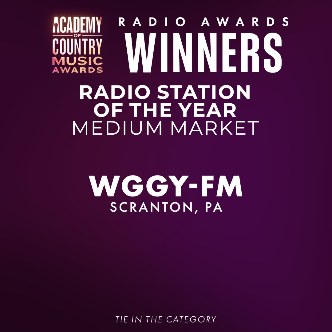 The ACM Radio Award for Radio Station of the Year - Medium Market goes to... 📻 @FROGGY1013 Congratulations! #ACMawards