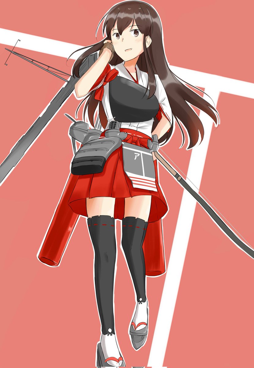 赤城(艦隊これくしょん) 「赤城さんの進水日は過ぎちゃったけど貼っておくね(再掲 」|泉水すばる 神戸かわさき、c102予定のイラスト