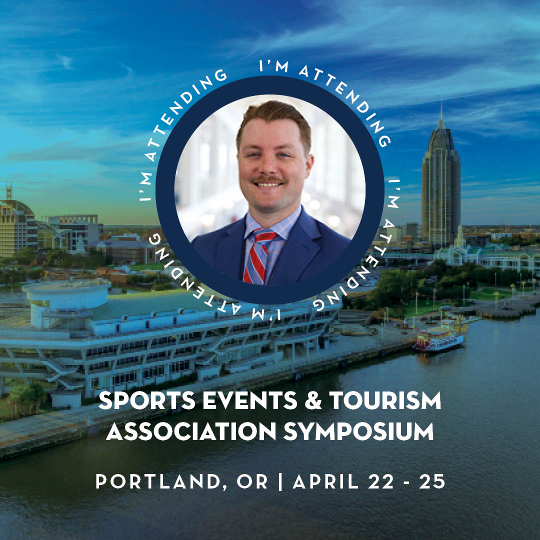 In Portland for the Sports Events & Tourism Association Symposium? Be certain to find Visit Mobile's Garrett Wagner to learn about unique opportunities you'll only find in the Port City! @Sports_ETA 
#SportsTourismStrong #SportsTourism