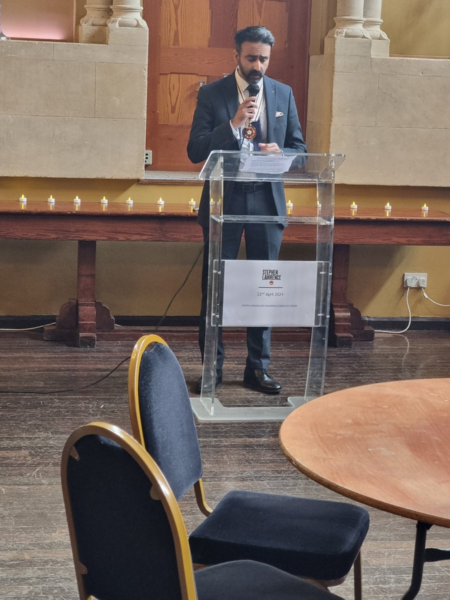 Deputy Lieutenant, Hassan Shah opened up the commemorate service held at the Guildhall Courtyard with a few words for Stephen Lawrence Day, lighting a candle in his memory.#ALegacyOfChange