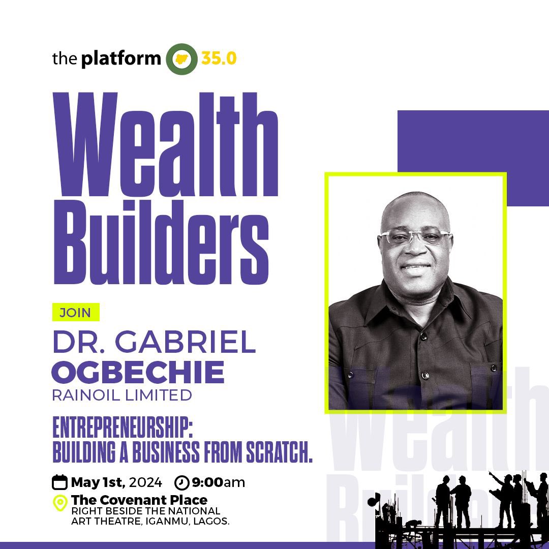 daveereal01's tweet photo. If you intent to build wealth through entrepreneurship, then you mustn’t miss this year’s @theplatformng. The lineup of facilitators is wow! Remember to book a free ticket using https://t.co/3E7cMD1wIr.
#wealthbuilders ! https://t.co/JMS4WEwPAq