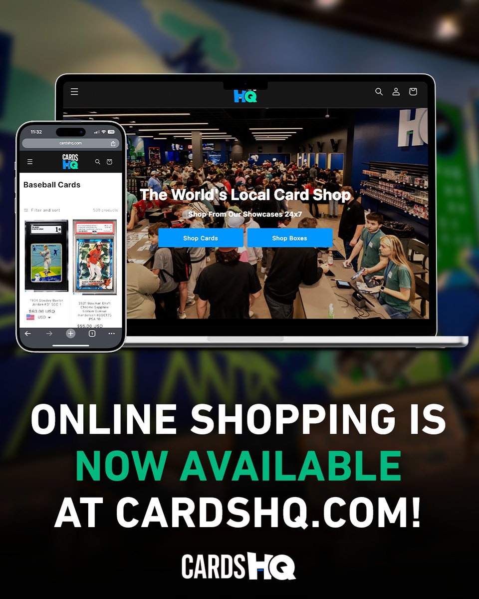 🚨 ANNOUNCEMENT 🚨 We're thrilled to announce that you can now shop for your favorite cards and sealed product, 24/7, at cardshq.com!