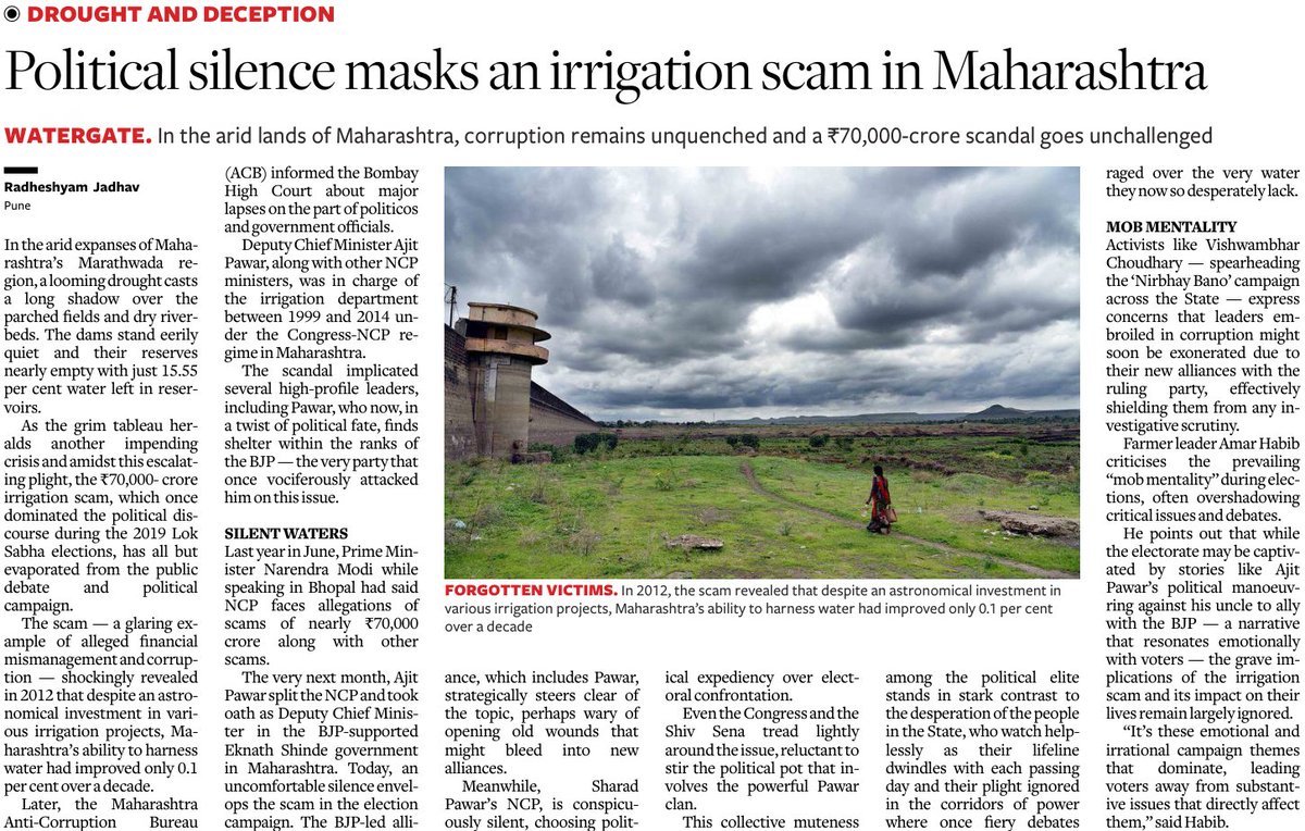 The irrigation scam that has evaporated…

thehindubusinessline.com/news/elections…

#loksabha2024 #loksabhaelections #indianfarmers #radheshyamjadhav #businessline