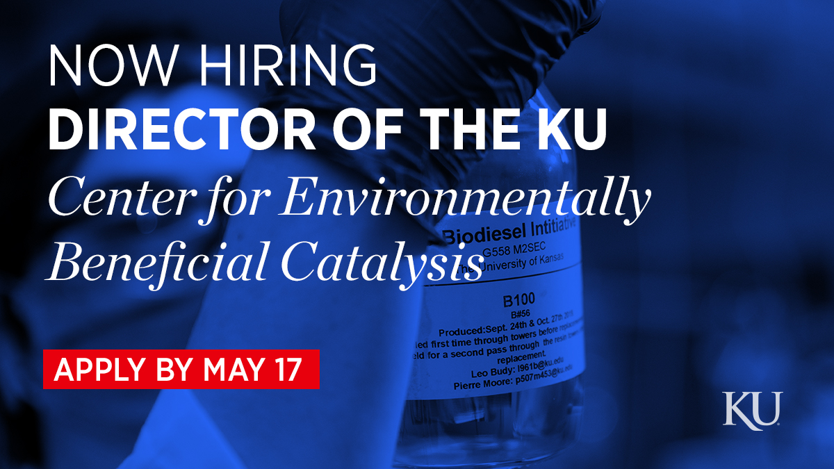 The Office of Research is seeking the next @KUcebc director. CEBC strives to invent cleaner, safer, energy-efficient technologies that protect the planet + human health while preparing the next generation of scientists and engineers. Learn more: rockcha.lk/cebc-director