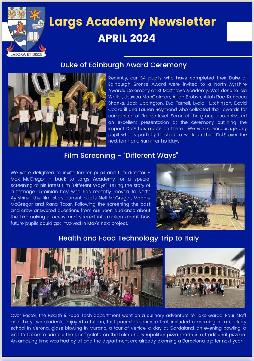 Largs Academy tweet media