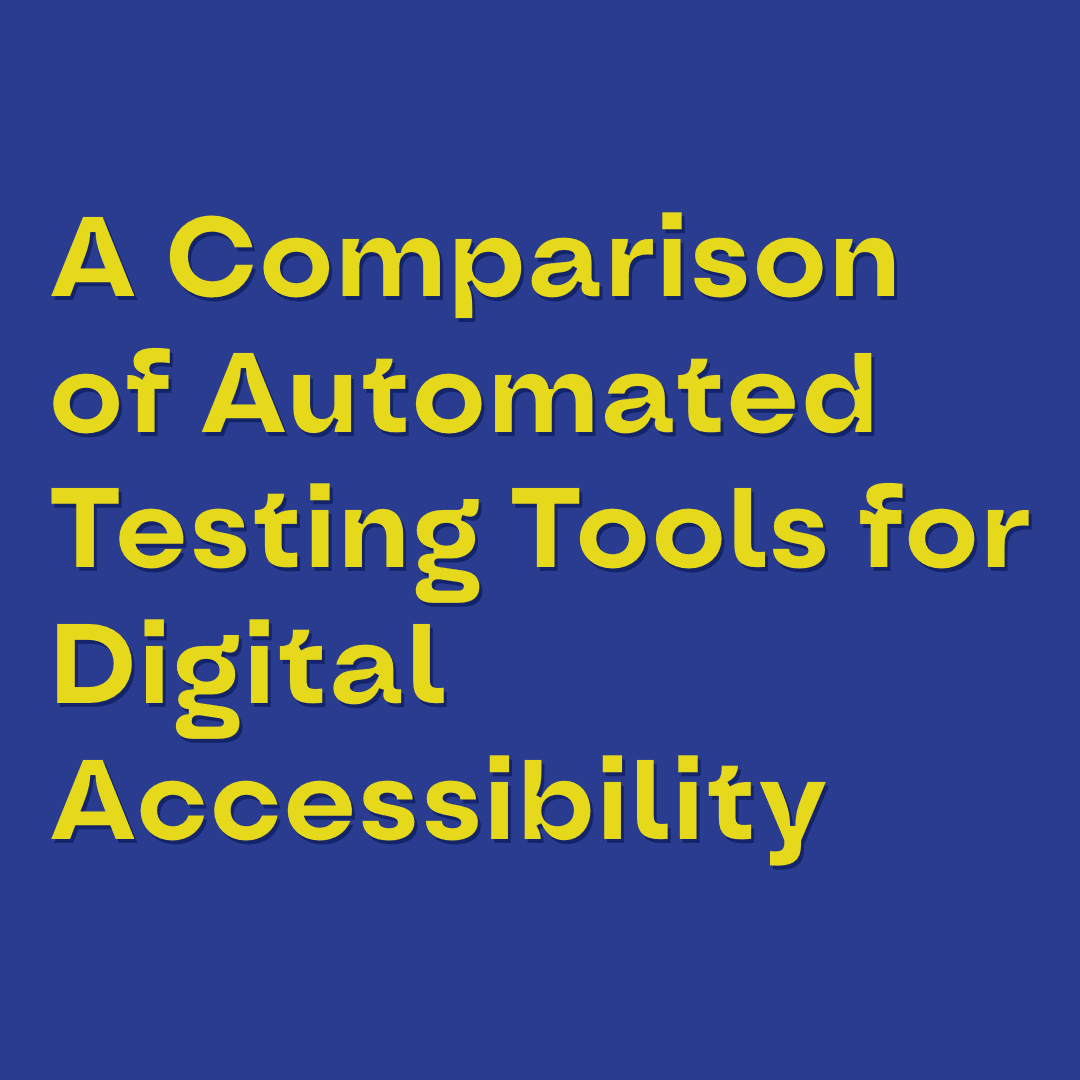 🔵🟡 A Comparison of Automated Testing Tools for Digital Accessibility
at @Equal_Entry  
#accessibility #automatedTestingTools #digitalAccessibility 

equalentry.com/digital-access…