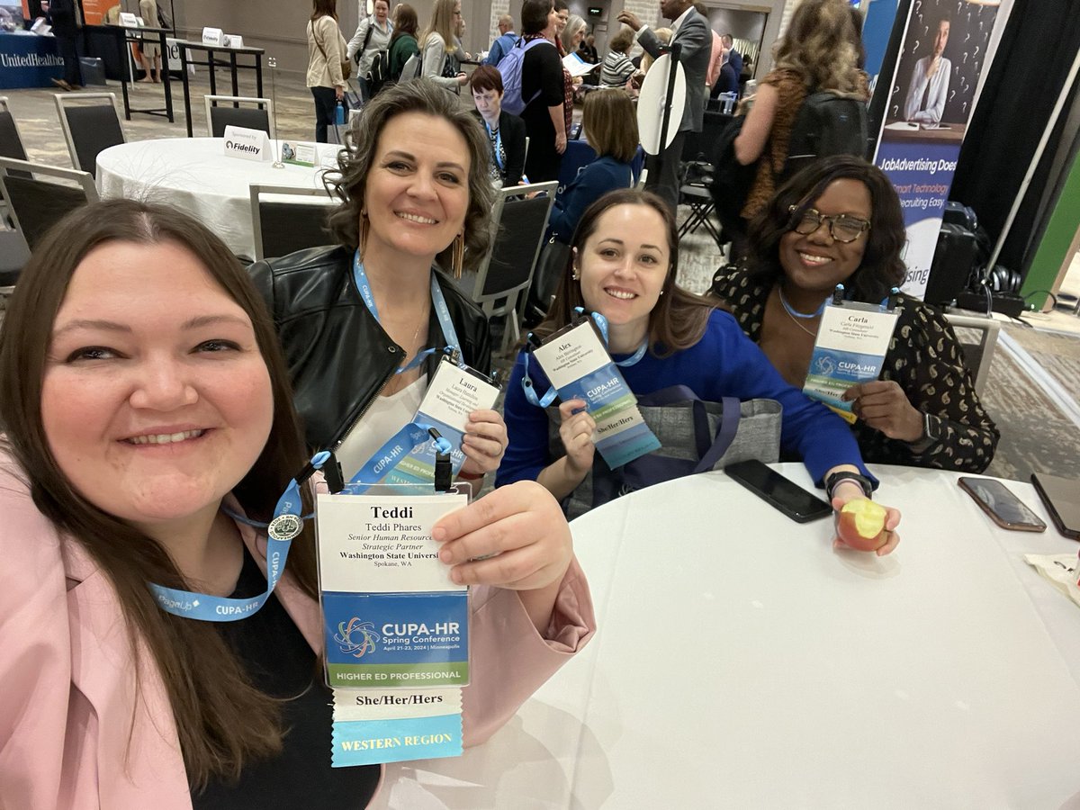 WSUTeddi's tweet photo. Great start to the first full day of the #cupahr24 Spring Conference with some of my amazing colleagues! #WSU #GoCougs https://t.co/aUKP3yK447
