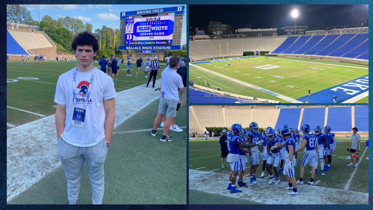 Awesome visit to @DukeFOOTBALL @DUFBRecruit this weekend. It was great to meet some of the coaches. Thank you @Coach_Barlow ‼️👊Looking forward to getting back on campus soon @CoachJMGarrett @LukeShivelyDU @coachRickLyster @MitchCiombor @coachzohn @CappySvenson @AdamRoweTDD