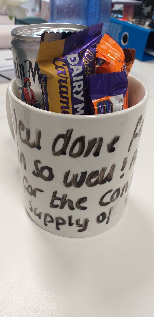 My turn for the staff mug 😍 feeling so loved by my new team. 🏅🎁