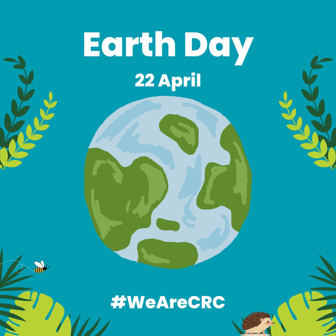 🌎Happy Earth Day! 🌎 Today's a chance to reflect on how we can all help protect our planet for our own & future generations. At CRC we’re committed to playing our part. See our Environmental & Sustainability Policy camre.ac.uk/about/environm… #WeAreCRC #EarthDay