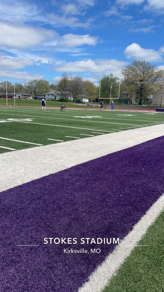 Thank you @CoachGHardin and @Truman_FB for having me out in Kirksville this weekend for a great junior day/ spring game! @FootballTHS @swobo