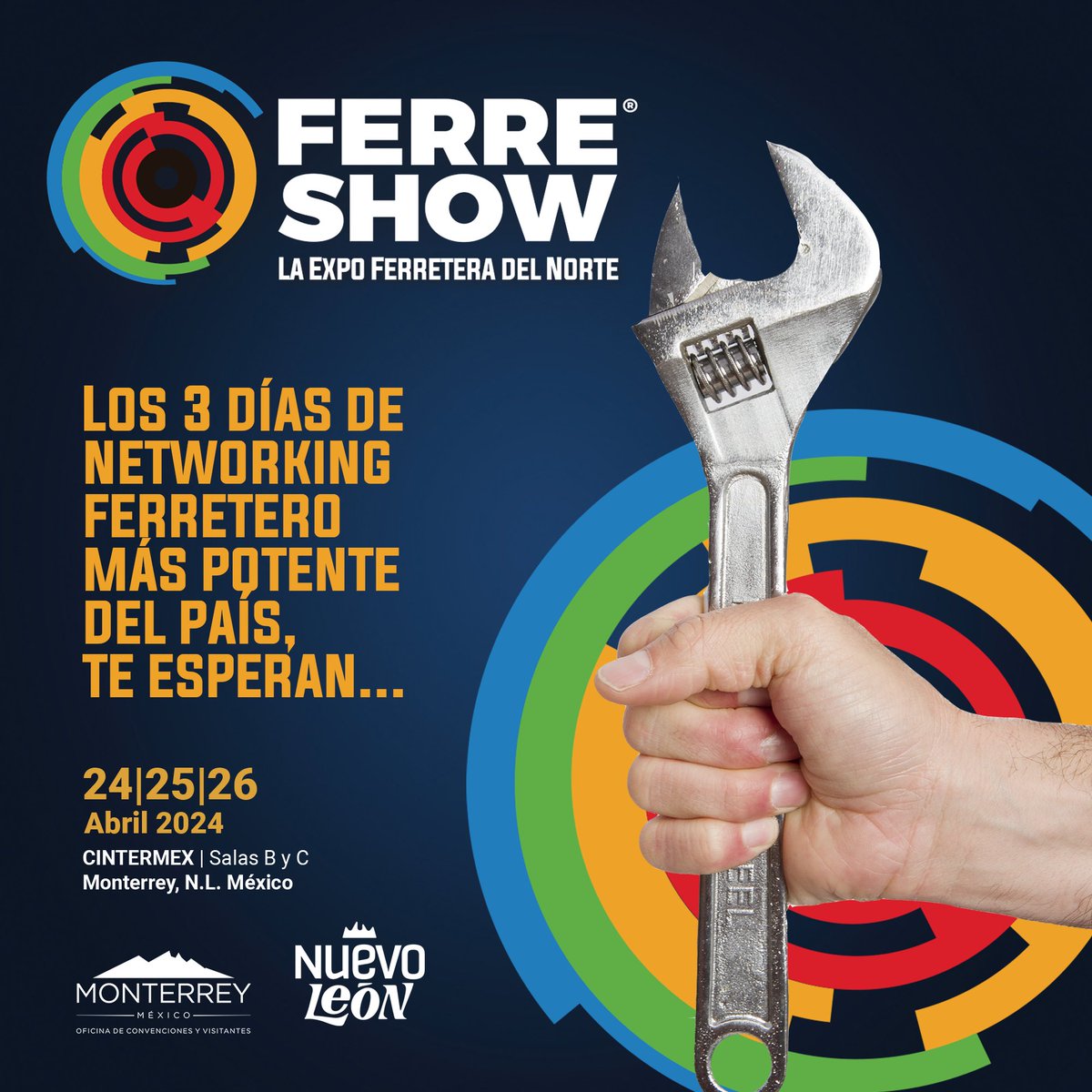 ¡Conéctate con colegas y expertos de la industria! FerreShow está a punto de comenzar, y con él llegan tres días dedicados exclusivamente al networking ferretero. Regístrate ahora y sé parte de esta oportunidad única para establecer nuevas conexiones, aprender y crecer.