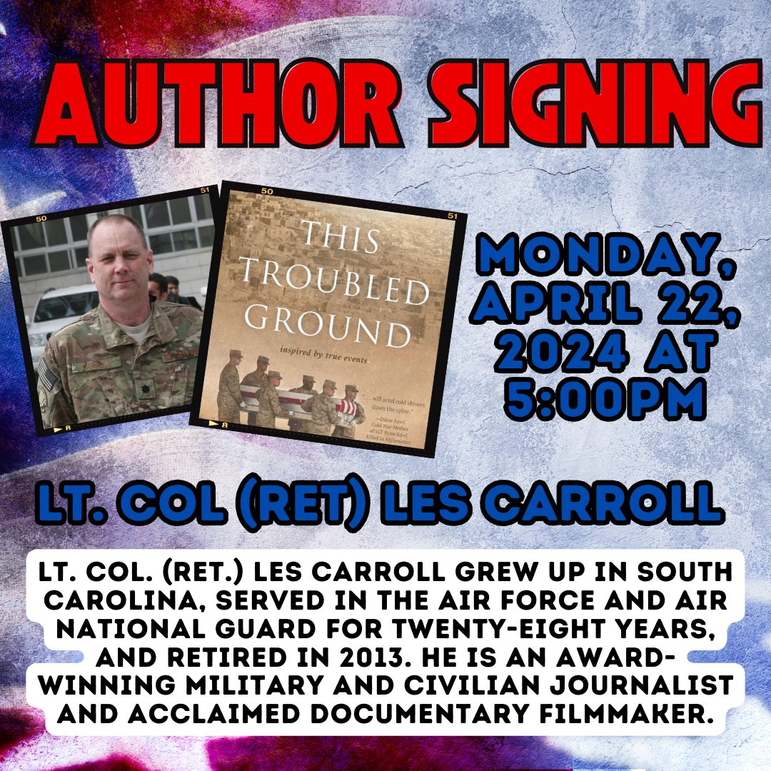 LibraryWauseon's tweet image. Les Carrol, author and veteran, will be here TODAY at 5PM for a signing and beautiful presentation about his time in Afghanistan, serving at Dover AFB to ensure our fallen soldiers are well cared for in their journey home. #military #authors #booksbooksbooks #veterans #america