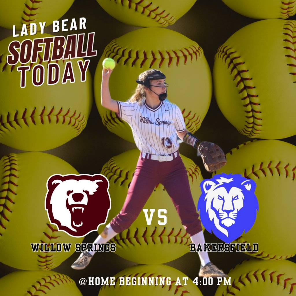 willowschool's tweet photo. Game Day!!
HS baseball @ Houston beginning at 4:30 pm.
Varsity tennis hosting Reeds Spring at 4:00 pm.
Varsity golf hosting the SCA Relays.
HS softball hosting Bakersfield beginning at 4:00 pm.
MS softball at Hartville at 4:30 pm.
Good luck!! https://t.co/Xgu1pDuc4s