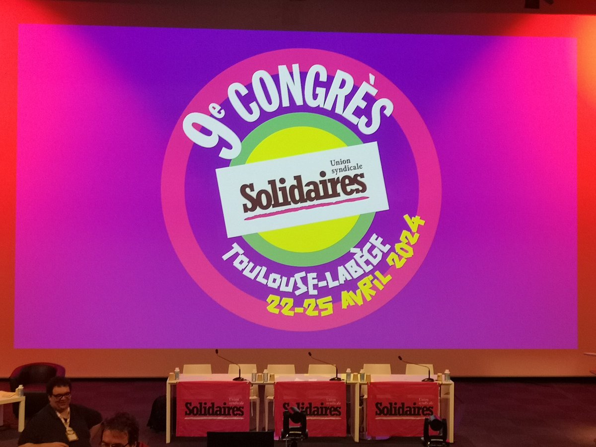 Délégation en place pour le congrès de @UnionSolidaires !