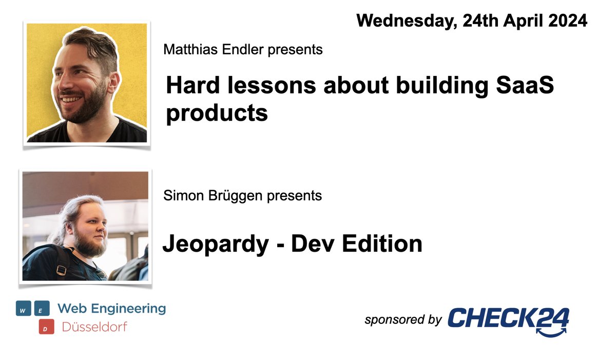 🔥 Awesome new meetup with a great lineup announced. Attend @ meetup.com/web-engineerin… 🚀

We will also raffle conference tickets for the <a href="/c3devfest/">C3 Dev Festival | Amsterdam</a> in Amsterdam 🎲