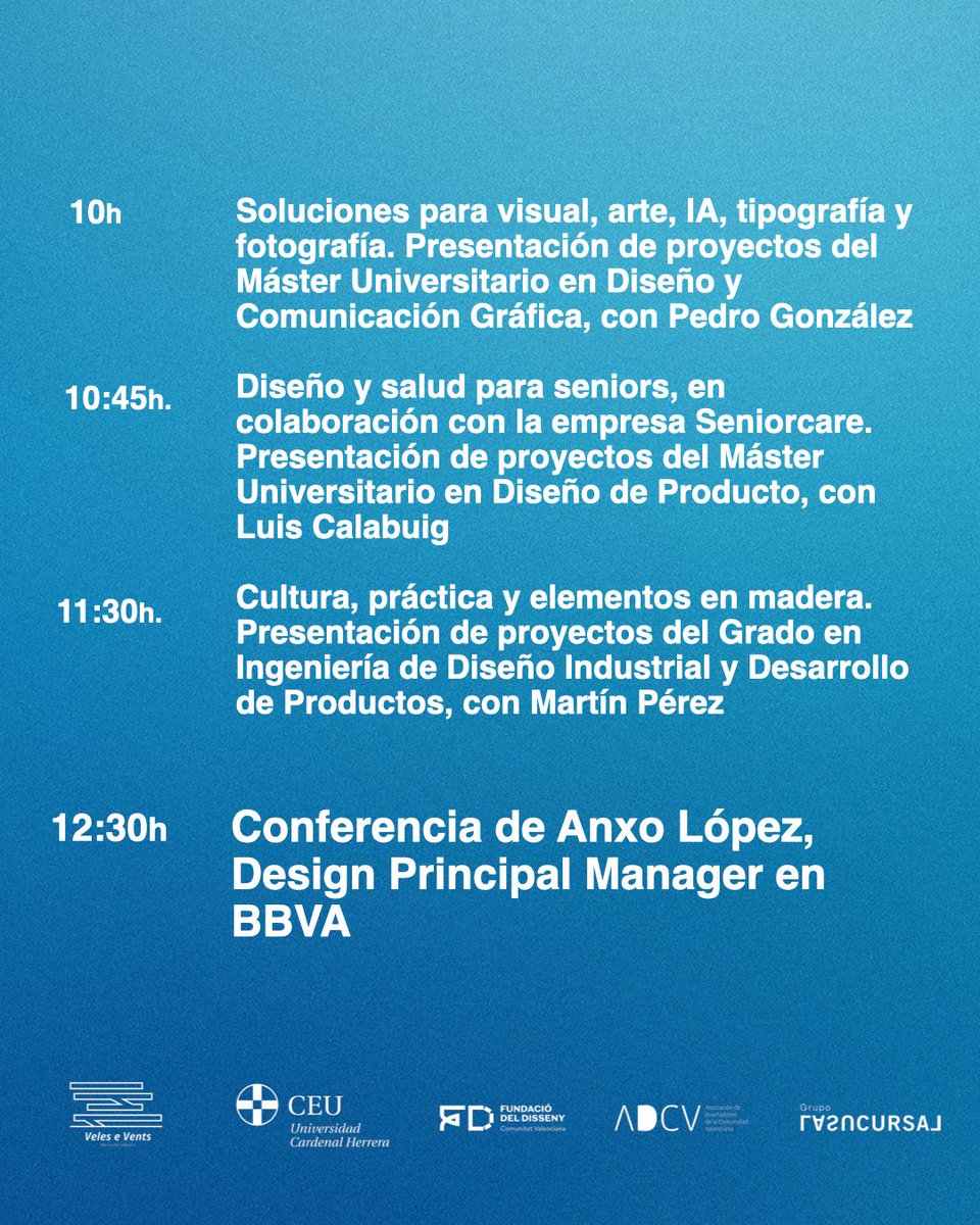◗◗◗ Jornada «La cultura del proyecto» Jueves 25 de abril de 10 a 14h Hall del edificio @veleseventsvlc , @lamarinadevlc Con una conferencia magistral de Anxo López, responsable global de diseño en @bbva