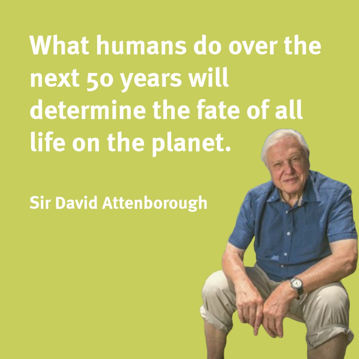 As we reflect upon #EarthDay2024, these important words from Sir David Attenborough remind us all that time is of the essence in protecting the future of our planet.