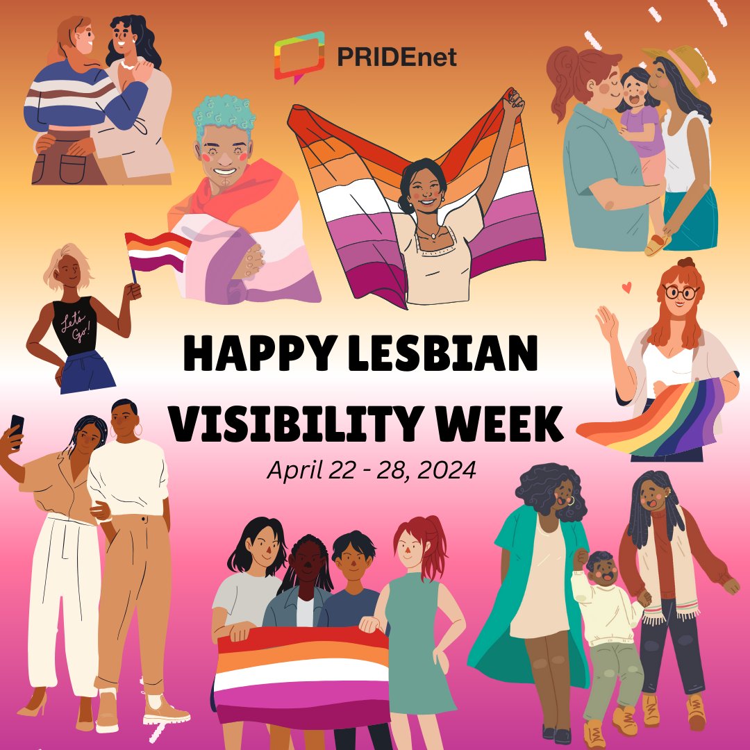 Happy Lesbian Visibility Week! 🧡🤍🩷