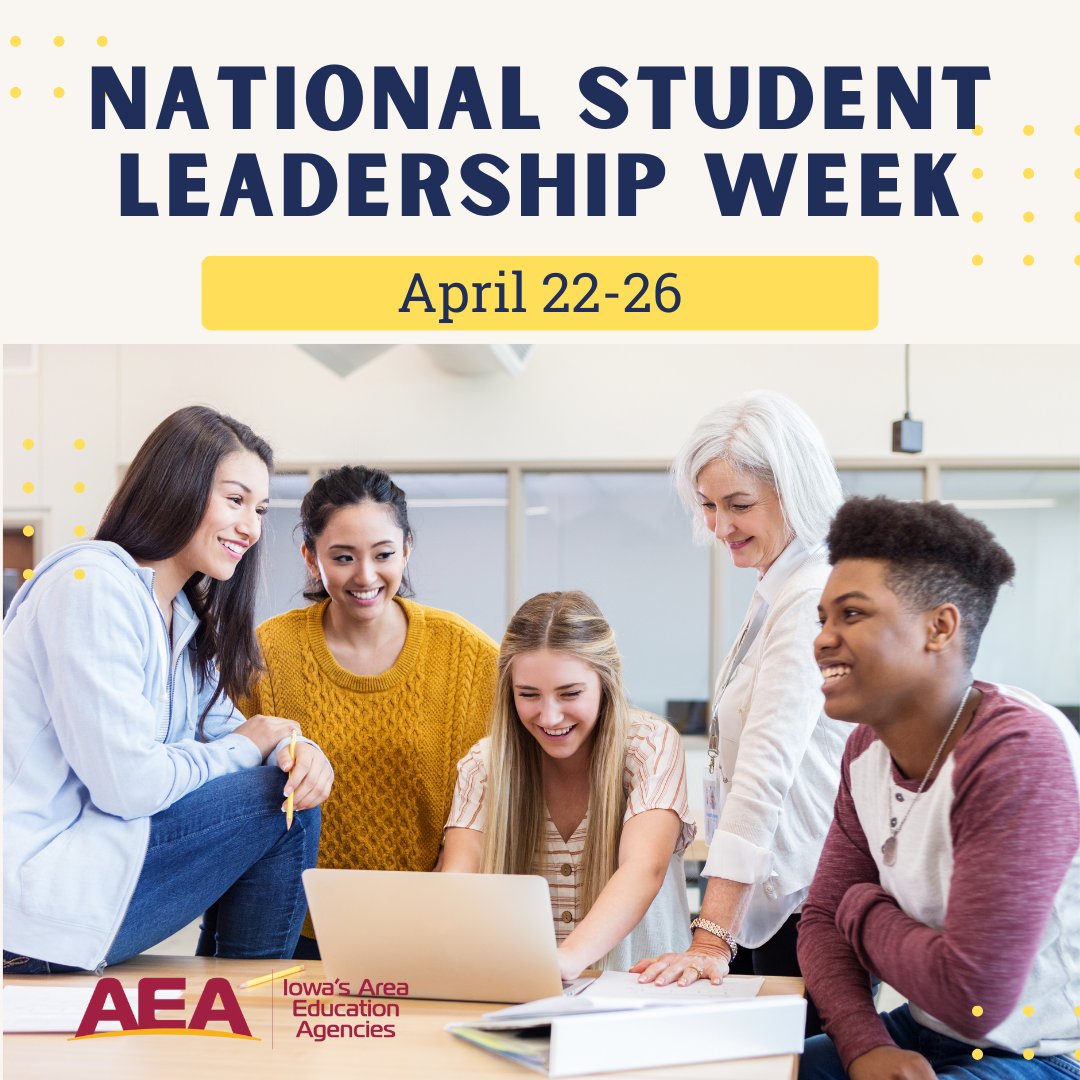 It's National Student Leadership Week! Amplify the amazing contributions that student leaders make in our schools and communities every day. Learn more at studentleadershipweek.org #iaedchat #iowaaea